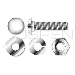 (75pcs each) 1/4" 20 X 3 1/2 Carriage Bolts, Hex Nuts, Flat Washers and Lock Washers, Stainless Steel 18 8 Ships FREE in USA: Industrial & Scientific