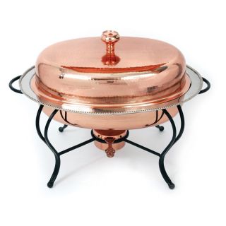 Star Home 6 Quart Oval Copper Chafing Dish   Chafing Dishes & Buffet Servers