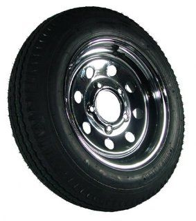 5 hole 12" x4" Chrome Modular Trailer Wheel and Tire (785 lb. capacity): Automotive