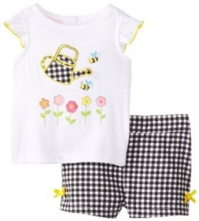 Kids Headquarters Baby Girls Infant Top with Black and Shorts: Clothing