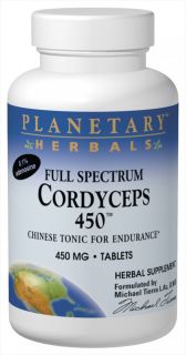 Planetary Herbals   Cordyceps 450 Full Spectrum 450 mg.   120 Tablets Formerly Planetary Formulas