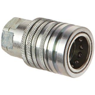 Dixon Valve 4AGF4 PV PS Steel Poppet Style Agricultural Push Pull Ball Valve Hydraulic Fitting, Socket, 1/2" Coupler x 1/2"   14 NPTF Female  Quick Connect Hose Fittings: Industrial & Scientific