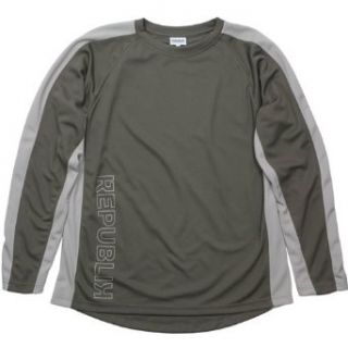 Republik Caldera Long Sleeve Mountain Bike Jersey (Medium, Stone/Tan): Clothing