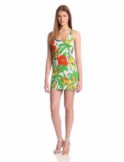 Tbags Los Angeles Women's Printed Tank Mini Dress, Green Jungle Print, Small at  Womens Clothing store: