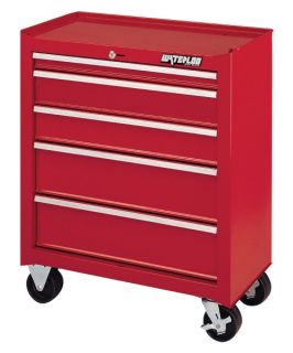 Waterloo Shop Series 26 in. Red 5 Drawer Cabinet   14D in.   Tool Chests & Cabinets