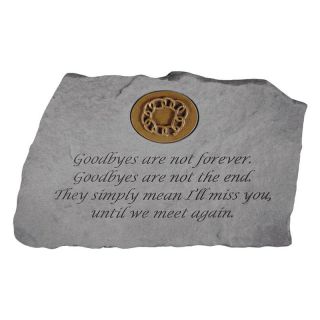 Goodbyes Are Not Forever Memorial Stone With Personalized Insert   Garden & Memorial Stones