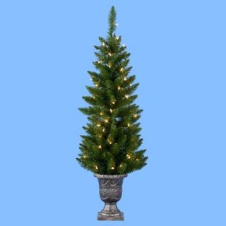48 in. Potted Point Pine Pre Lit Christmas Tree   Christmas Trees