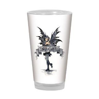 Tree Free Greetings PG02538 Amy Brown Pint Glass, 16 Ounce, Edgy Back Off Fairy Artful Alehouse: Kitchen & Dining