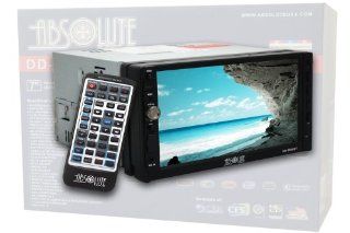 Absolute DD 3000BT 7 Inch Double Din Multimedia DVD Player Receiver with Touch Screen System Display and Detachable Front Panel Built In Bluetooth : Vehicle Dvd Players : Car Electronics