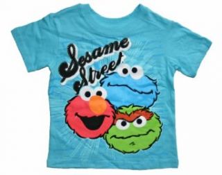 Sesame Street Elmo, Cookie Monster, & Grouch Toddler T Shirt (4T): Clothing