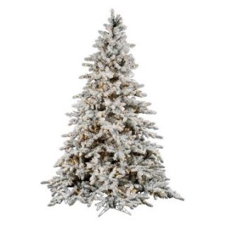Vickerman 10 ft. Flocked Slim Utica Fir Multi LED Christmas Tree   Christmas Trees
