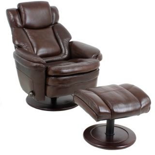 Barcalounger Eclipse ll Leather Pedestal Recliner with Ottoman   Recliners