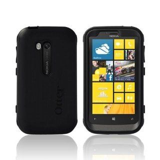 Otterbox Black Defender Series Silicone Over Hard Case w/ Holster & Screen Protector for Nokia Lumia 822: Cell Phones & Accessories