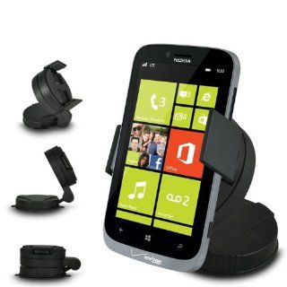 Fone Case Nokia Lumia 822 In Car Mini 360 Rotating Windscreen Cradle Mount Mobile Phone Holder: Cell Phones & Accessories