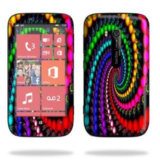 MightySkins Protective Skin Decal Cover for Nokia Lumia 822 Cell Phone T Mobile Sticker Skins Trippy Spiral: Cell Phones & Accessories