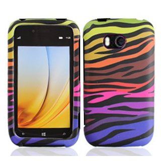 Purple Pink Red Colorful Zebra Hard Cover Case for Nokia Lumia 822 by ApexGears Cell Phones & Accessories