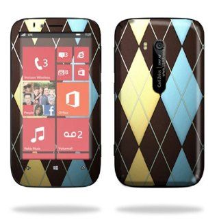 MightySkins Protective Skin Decal Cover for Nokia Lumia 822 Cell Phone T Mobile Sticker Skins Argyle: Cell Phones & Accessories