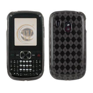 LG 500G Candy Skin Cover Case Cell Phone Gel Protector   Smoke Argyle Design: Cell Phones & Accessories