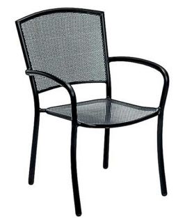 Woodard Albion Quick Ship Stackable Dining Arm Chair   Set of 2   Outdoor Dining Chairs