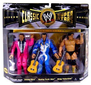 WWE Wrestling Classic Superstars Limited Edition Champion Series 3 Pack Rythm and Blues Jimmy Hart, Honky Tonk Man and Greg Valentine: Toys & Games