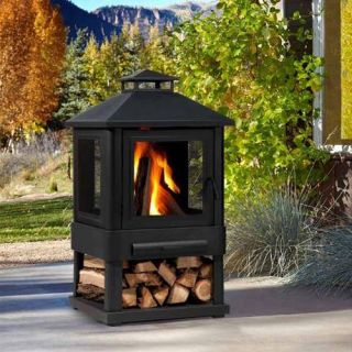 Real Flame Trestle Outdoor Fireplace   Wood Burning Fire Pits