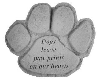 Dogs Leave Paw Prints Pet Memorial Stone   Paw Print   Garden & Memorial Stones