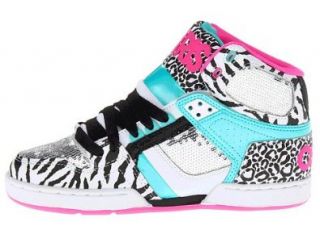 Osiris NYC 83 SLM 21921978 White/ Turquoise/ Pink Zebra Sneakers Shoes Girls': Shoes