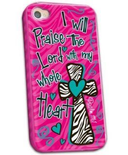 Pink Praise The Lord   Christian iPhone 4 Case: Cell Phones & Accessories