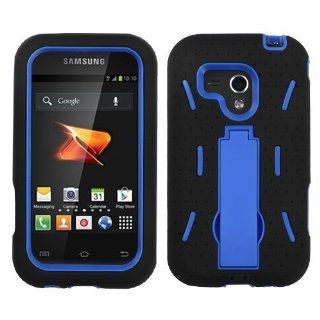 MYBAT ASAMM830HPCSYMS017NP Symbiosis Dual Layer Protective Hybrid Case with Kickstand for Samsung Galaxy Rush M830   1 Pack   Retail Packaging   Dark Blue/Black: Cell Phones & Accessories