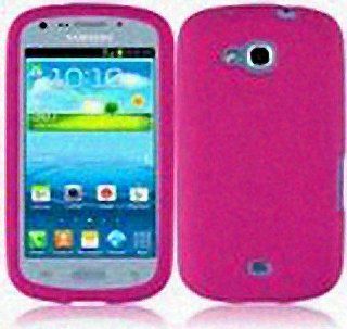 Hot Pink Soft Silicone Gel Skin Cover Case for Samsung Galaxy Axiom SCH R830 Cell Phones & Accessories