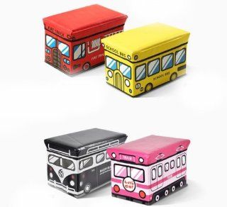 Baby Bus Design Leather Nursery Storage Boxes Containers Toys Organizer K1538 : Toy Chests : Baby