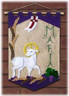 Deluxe First Communion Banner Kit: Lamb   Single Kit (Illuminated Ink 830) : Outdoor Banners : Patio, Lawn & Garden