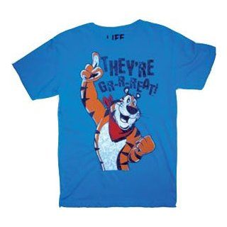 Tony the Tiger Kellogg's They're Gr r reat Adult Blue T Shirt: Clothing