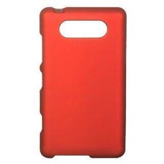 VMG For Nokia Lumia 820 Cell Phone Matte Faceplate Hard Case Cover   Red: Cell Phones & Accessories