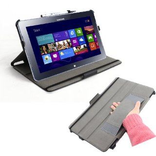 Hand Grip Premium Leather Case Cover with Auto Wake up Sleep Mode and Multi angle Smart Stand for Samsung ATIV 500T 500T1C XE500T1C 11.6" Tablet: Computers & Accessories
