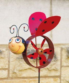 Windmill Ladybug Garden Stake: Patio, Lawn & Garden