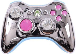 Chrome Custom Xbox 360 Controller with Unique Add ons: Video Games