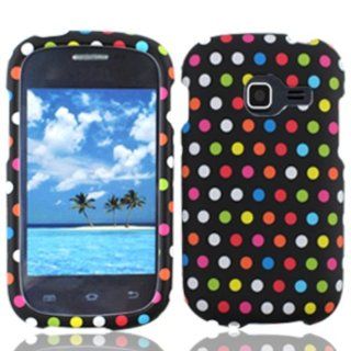 Bundle Accessory for Straight Talk Net 10 Samsung Galaxy Centura S738C   Artisan Designer Protective Hard Case Snap On Cover + SportDroid Transparent/Clear Decal (Colorful Polka Dots): Cell Phones & Accessories