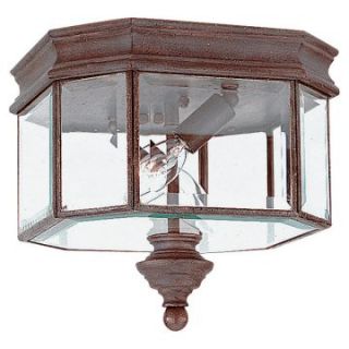 Sea Gull Hill Gate Outdoor Ceiling Light   9H in. Textured Rust   Outdoor Ceiling Lights