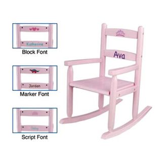 KidKraft Personalized Pink 2 Slat Rocker   Kids Rocking Chairs
