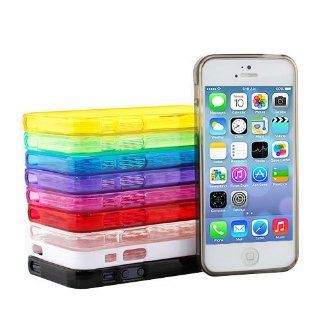 BIRUGEAR TPU Gel Skin Argyle Pattern Cover Cases   10 Pack for Apple iPhone 5 / 2013 iPhone 5S (Red + Black + White + Clear + Yellow + Green + Purple + Smoke + blue + Hot Pink): Cell Phones & Accessories