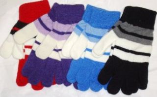 Set of Four Pairs Stretch Microfiber Lined Magic Gloves Men Women Teens: Cold Weather Gloves: Clothing