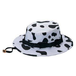 Camouflage Twill Hunting Hat with Chin Cord 4 Big Meshed Brass Eyelet  White and Black Cow large : Other Products : Everything Else