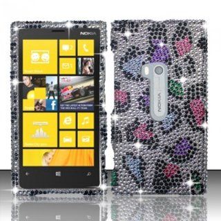 Nokia Lumia 920 Case Ravishing Leopard Design Hard Flashy Crystal Stones Diamond Cover Protector (AT&T) with Free Car Charger + Gift Box By Tech Accessories: Cell Phones & Accessories
