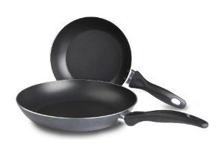 T fal A857S294 Specialty Nonstick Dishwasher Safe PFOA Free Fry Pan/Saute Pan Cookware Set, 8 Inch and 10 Inch 2 Piece, Black Kitchen & Dining