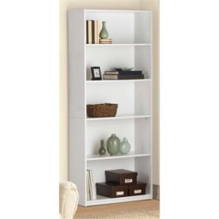 Ameriwood 5 Shelf Bookcase   White Stipple   Bookcases