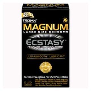 Bundle Trojan Magnum Ecstasy Ultrasmooth Lubricated and Aloe Cadabra Organic Lube Vanilla 2.5Oz: Health & Personal Care