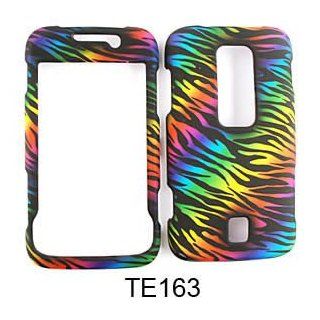 Huawei Ascend M860 Rainbow Zebra Print on Black Hard Case/Cover/Faceplate/Snap On/Housing/Protector: Cell Phones & Accessories