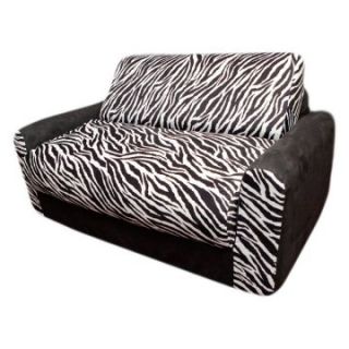 Fun Furnishings Black Zebra Sofa Sleeper   Specialty Chairs