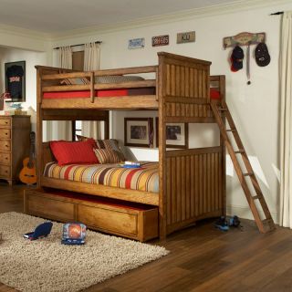 Timber Lodge Twin over Twin Bunk Bed   Trundle Beds